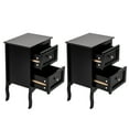 HSUNNS Set of 2 Nightstand Bedroom Bedside Table with Drawers Storage, Country Style Night End