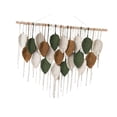 thumbnail image 2 of Macramé para colgar en la pared, colgante de borlas de hojas, cuerda de algodón, tapiz nórdico bohemio, decoración artística de pared, macramé con borlas para dormitorio 15 hojas, 2 of 8