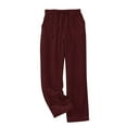 thumbnail image 4 of DDAPJ pyju Women's Fleece Pajama Pants Warm Plush Soft Pj Bottoms Comfy Fuzzy Lounge Pants with Pockets Wine L, 4 of 6