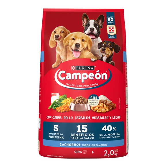Alimento para Perro Campeón Cachorro Todos los Tamaños Carne 2 kg