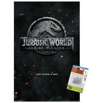 Jurassic World: Fallen Kingdom - Teaser Logo Wall Poster with Push Pins, 14.725" x 22.375"