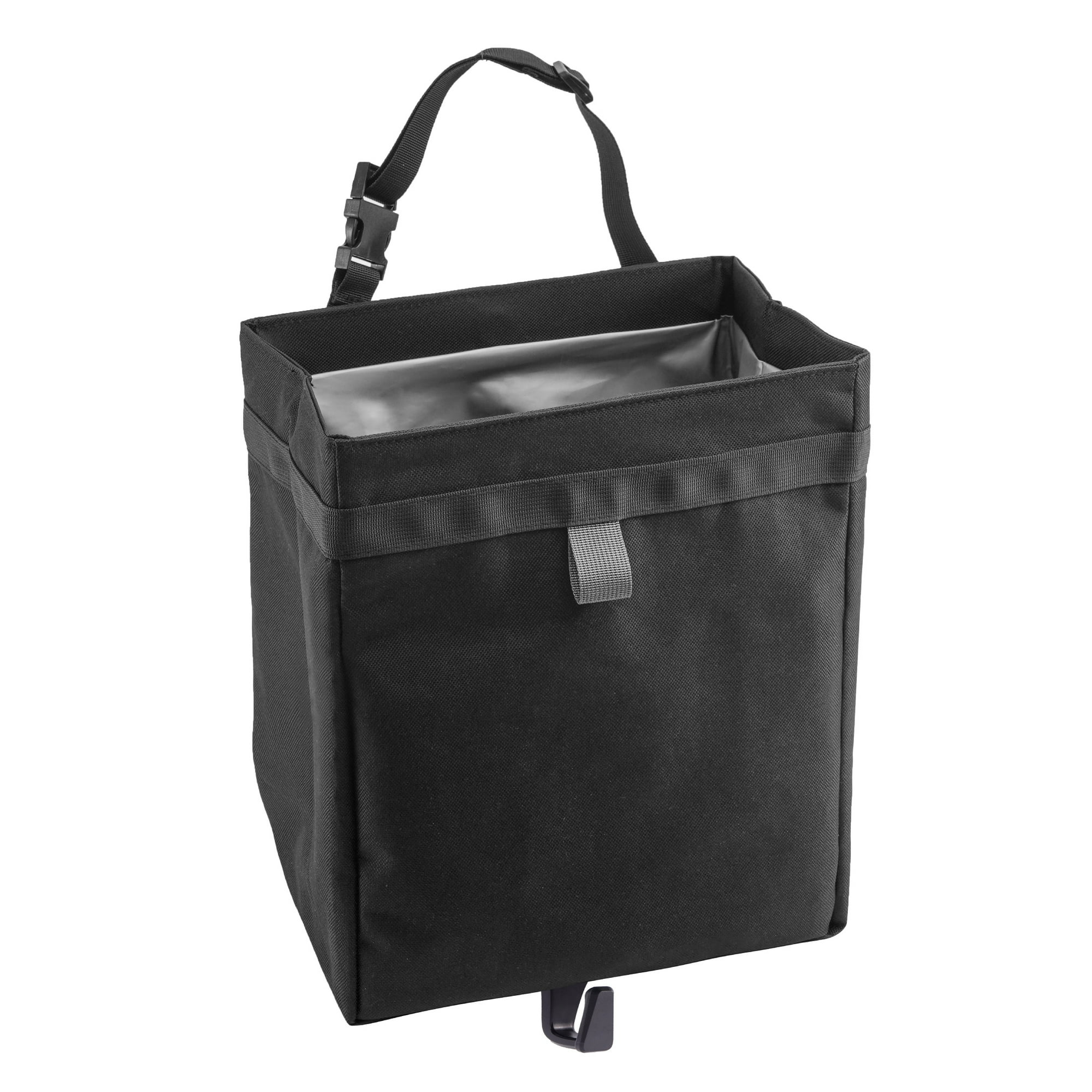 Auto Drive Collapsible Waterproof Auto Trash Bag, Universal Fit, Black, 10 in x 7 in x 12 in