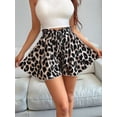 thumbnail image 6 of Women'S Wide Leg Casual Shorts Elastic High Waist Shorts Summer Lightweights Shorts for Women Leopard Print S, 6 of 9