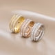 thumbnail image 5 of Anillo de mujer, adornos de joyería, decoración de mano, hermosos anillos románticos brillantes para mujer, accesorio de moda, decoración de Ropa, zapatos y accesorios Miscelánea Plata/2 capas Jumpingount AP015313-02, 5 of 6