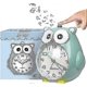 thumbnail image 1 of Non-ticking Owl Children's Alarm Clock With Night Light, Snooze Function - Loud Battery Operated Children's Alarm - Green, 1 of 5