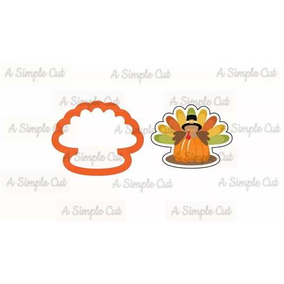 Turkey With Pumpkin Cookie Cutter