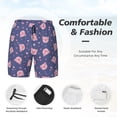 thumbnail image 6 of Picia Cute Pig pattern Mens Swim Trunks with Compression Liner Stretch Beach Shorts Quick Dry with Zipper Pockets No-Chafing Board Shorts-XX-Large, 6 of 9