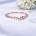 thumbnail image 2 of Natural Moonstone Band 925 Sterling Silver Wedding Band Curved Stacking Jewelry for Women Birthday Ring Gift for Sister, 2 of 4