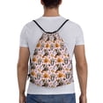 thumbnail image 2 of Drawstring Backpack - cute halloween pumpkin Splash Proof Small Drawstring Gym Bag for Women Men, Cinch Sports String Bag Backpack for Travel Swimming Beach, 2 of 8
