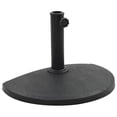 thumbnail image 1 of vidaXL Base de Parasol Demi-Ronde Polyrésine 9 kg Noir, 1 of 4