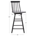 thumbnail image 3 of SAFAVIEH Quai Square Mid Back Counter Stool, Black, 3 of 12