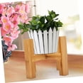 thumbnail image 4 of Soporte para macetas de madera de 4 patas, base para macetas de plantas y suculentas, soporte de exhibición para el hogar, jardín, patio, madera, 4 of 5