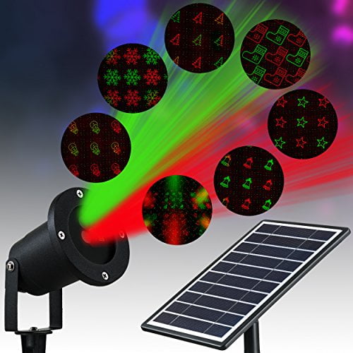 Solario Solar Powered Laser Light Projector w/ AllMetal Aluminum