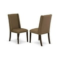 thumbnail image 3 of East West Furniture Norden 3-piece Wood Dining Set in Mahogany/Brown Beige, 3 of 5