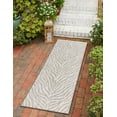 thumbnail image 2 of Unique Loom Outdoor Safari Collection Area Rug - Tsavo (2' 11" x 10' Runner Gray/Ivory), 2 of 10