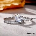 thumbnail image 5 of EOEMY 925 Silver Rings Crystal Zircon Stone Rings Womens Wedding Fashion Jewelry-7, 5 of 5