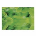 thumbnail image 1 of Leaves Cutting Board, Leaves in Water Spa Open Your with Nature Ecological Monochrome Photo, Decorative Tempered Glass Cutting and Serving Board, Small Size, Green, by Ambesonne, 1 of 1