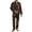 Colorful Paws Black, variant on SCRAWLGOD Colorful Paws Black Casual Pajamas Set Mens Pajamas Long Sleeve Notch Collar Loungewear Two-Piece Comfy Sleepwear Button-Down Pj Set with Elastic Band & Pockets, XS