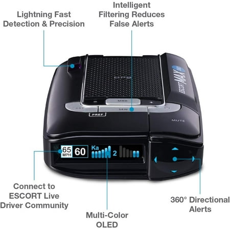 Escort - Max 360 Radar Detector for Most Vehicles - Black