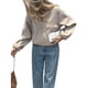 thumbnail image 2 of Chaquetas Abrigadas con Cremallera para Mujer, de Otoño e Invierno, de Larga, Informales, Holgadas y con Bolsillos. Caqui S, 2 of 7