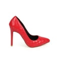 thumbnail image 2 of New Women Miss L Jackson Quilted Leatherette Pointy Toe Studded Stiletto Pump Sz, 2 of 5