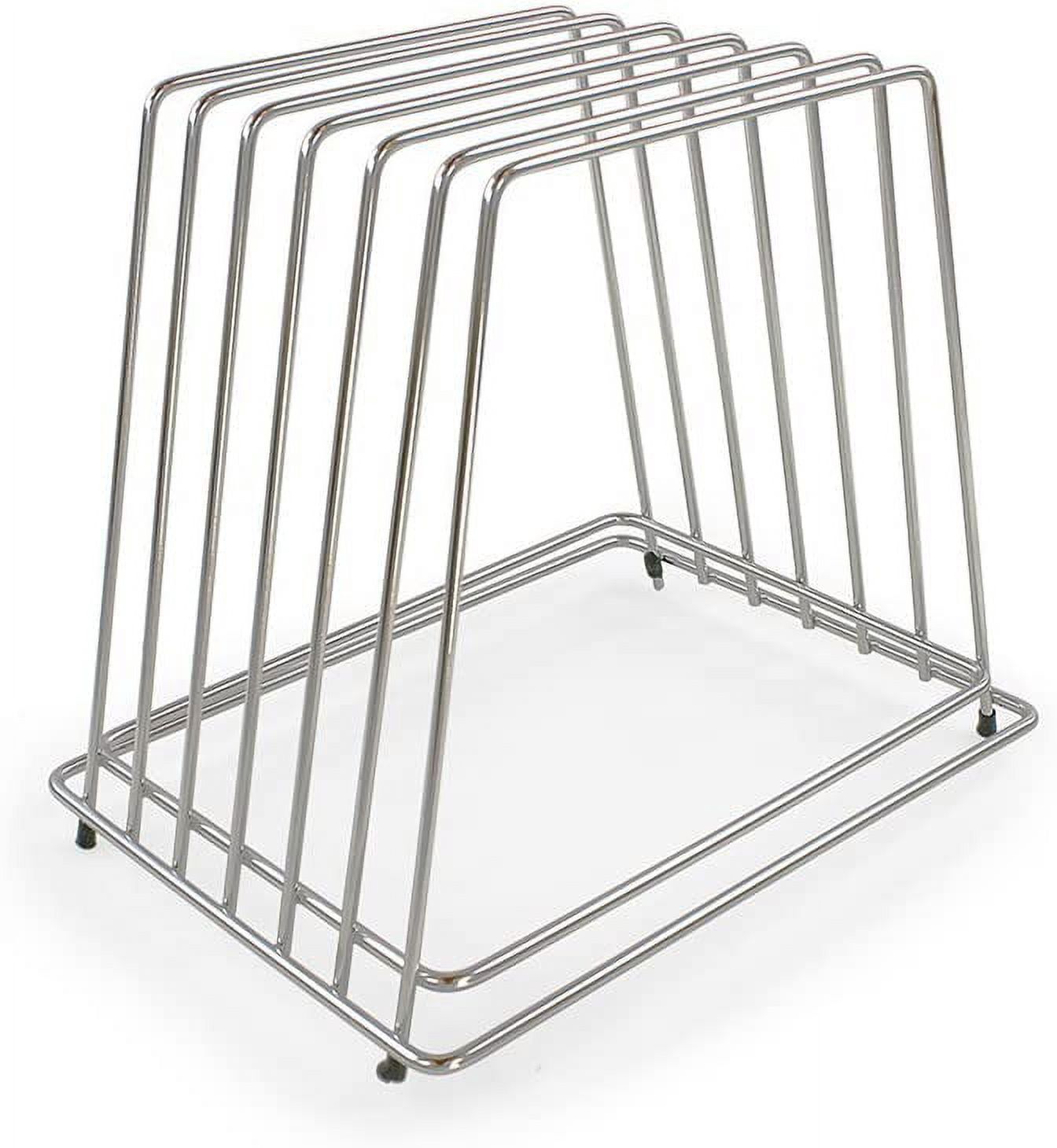 Commercial Cutting Board Rack, Fits 1" Thick Baking Pans and Sheets for Organizer - NSF Stainless Steel, Holds 6 Boards