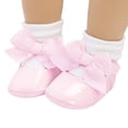 thumbnail image 3 of Hukapapa Bebé Niñas Mary Jane Pisos Zapatos De Vestir Bowknot Princesa Boda Zapatos De Fiesta Antideslizante Suela Suave Zapatilla De Deporte Recién Nacido Zapato LigeroRosa13cm, 3 of 8