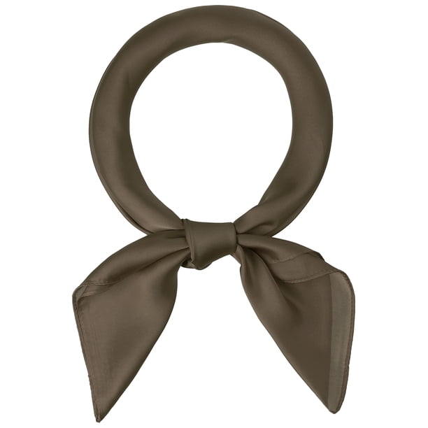Bufandas de mujer de 70 cm, pañuelo cuadrado puro de Color liso liso, pañuelo para el cuello, pañuelo para el cuello Gris oscuro 70x70cm/27.56x27.56(LxW)