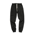 thumbnail image 4 of Admvng Men's Linen Pants Casual Big & Tall Breathable Full Length Trousers with Pockets, 4 of 9