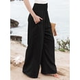 thumbnail image 3 of Pantalones Palazzo de para Mujer Negro XXL, 3 of 9