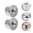 thumbnail image 1 of WEUVEB 8pcs Lamp Finial Full Thread Adapter Silver Metal Design for Business Owners, 1 of 5