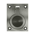 thumbnail image 1 of 2.5 x 1.87 in. Flush Ring Pull, Antique Nickel - Solid, 1 of 1
