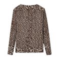 thumbnail image 4 of Pompotops Hauts Amples à Col Rond pour Femmes, T-Shirts Imprimés Décontractés à Manches Longues en Solde, 4 of 5