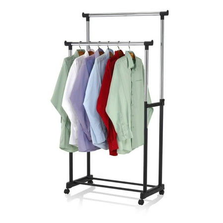Double Hanging - Sunbeam Double Hanging Garment Rack with Wheels