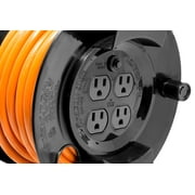 WEN 50 ft. 14-Gauge Heavy-Duty SJTW Outdoor 14/3 Extension Cord Reel with NEMA 5-15R Light-Up Power Outlet