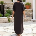 thumbnail image 6 of Beach Cover Up Vintage Printed Loose Fit Swim Suit Coverup for Women Short Sleeve Long Robe Cover Ups Fashion Clothing, 6 of 6