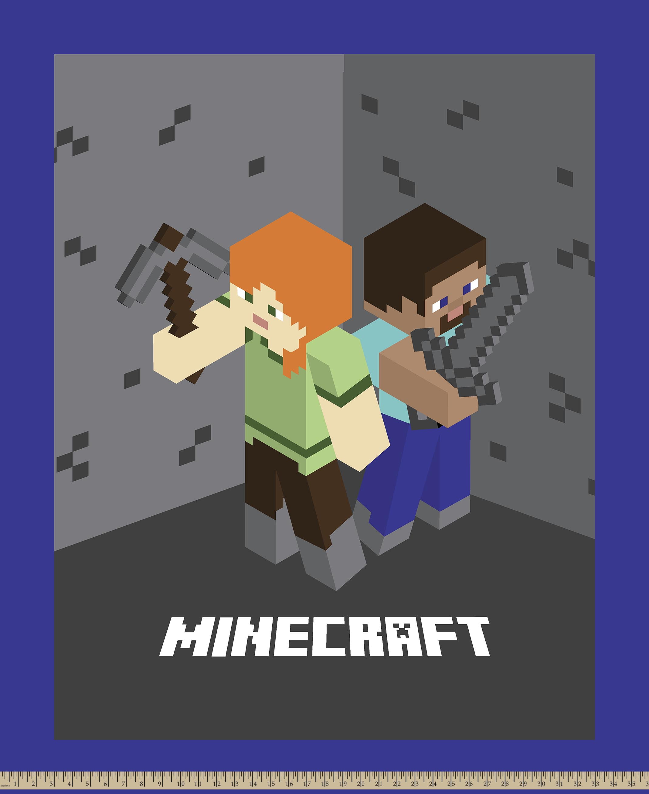 Mojang Minecraft Panel Cotton Fabric By The Yard - Walmart.com