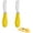 Yellow, variant on 2 Pack Butter Spreader Knife, Stainless Steel Butter Knife with Ceramic Handle, Cheese Knife and Butter Spreader for Soft and Hard Cheese, Cold Butter, Jam, Dishwasher Safe