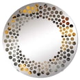 thumbnail image 2 of Designart "Rugged Concrete Illusion Art III" Brick Polka Dot Round Wall Mirror - Oval Printed Decorative Mirror - Multiple Color Options, 2 of 5