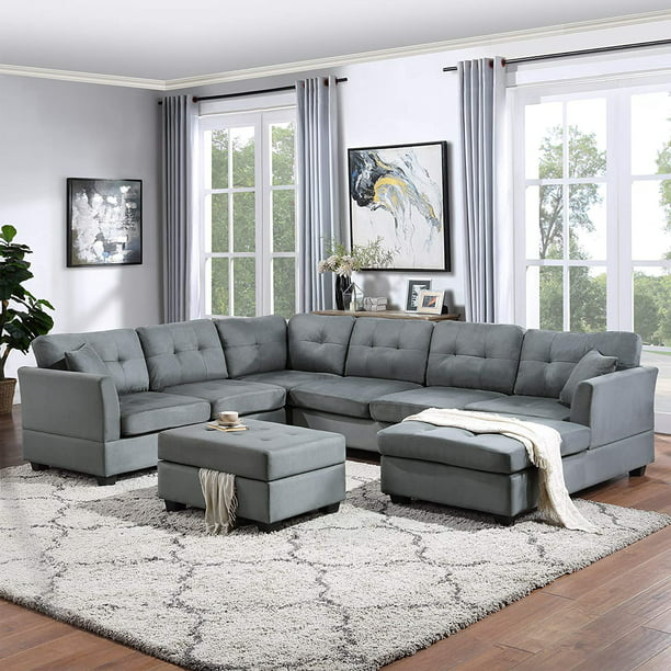 Sectional Sofa Set U Shape Upholstered, U Shaped Sectional Sofa Covers