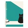 thumbnail image 7 of FORMRS 1-Subject Spiral Notebook 8" x 5" College Ruled 60 Refillable Sheet A5 Hard Cover, Black Cat and Coffee, 7 of 7