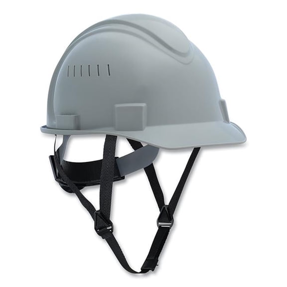 Honeywell North 068-NSB21009 Short Brim Hard Hat - 4-Point Ratchet Suspension - Vented, Gray - Pack of 20