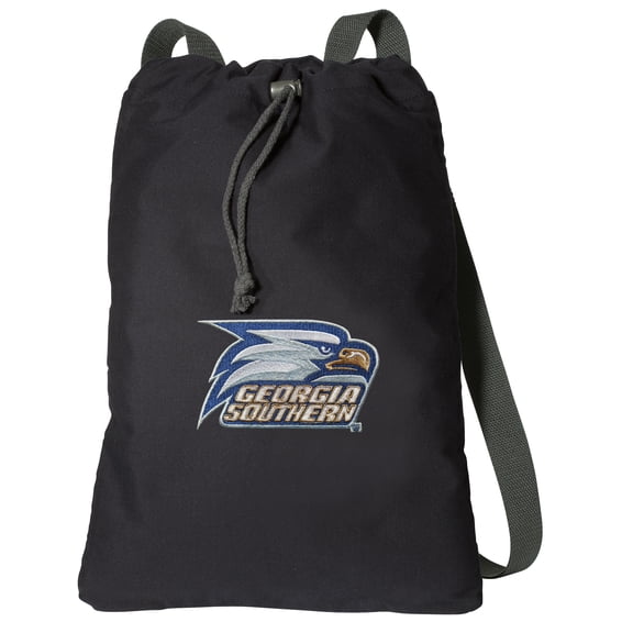 Canvas Georgia Southern Eagles Backpack Natural Cotton Georgia Southern Cinch Bag Lined and with Wide Straps