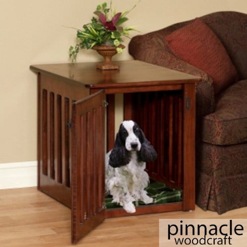 DOG CRATE END TABLE – WOOD Brown Maple Bing Cherry Size medium with ...