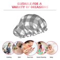 thumbnail image 7 of Yiaed Gray Checkboard Print Reusable Shower Cap & Bath Cap & Lined, Oversized Waterproof Shower Caps Designed for all Hair Lengths, 7 of 7