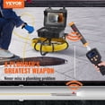 thumbnail image 3 of 9" Sewer Inspection Camera with 512Hz Sonde, 165ft Cable, DVR & 12 LEDs, IP68 for Home/Duct/Drain Pipe Plumbing, 3 of 6