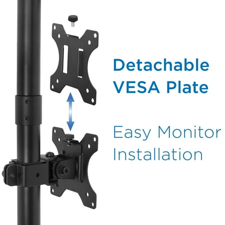 Mount-It! - TV Desk Mount for Most Flat-Panel TVs Up to 32" - Black