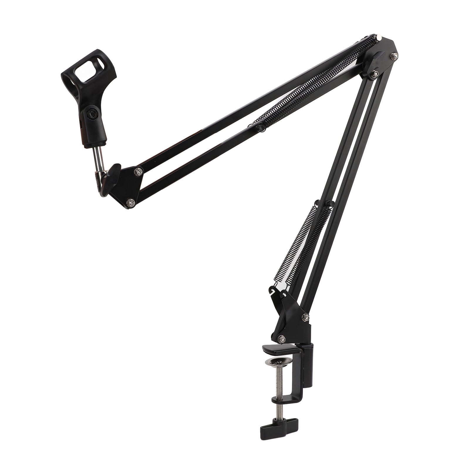 Adjustable Heavy Duty Steel Microphone Boom Arm Desktop Stand, 6.6 lbs / 3 kg Load Capacity Mic Suspension Scissor Arm Stand for Studio Recording Broadcasting Streaming (16.1 x 4.7 in / 41 x 12 cm)