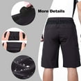 thumbnail image 3 of Hiauspor Men's Outdoor Shorts Quick-Dry Water-Repellent Breathable Mountain Bike Shorts with 6 Pockets, 3 of 6