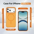 thumbnail image 2 of Magnetic Case For IPhone 17 Pro Max (6.9"),Compatible With MagSafe,Heavy-Duty Shockproof, Electroplated Dual Color Magnetic Phone Cover,Orange,For iPhone 17 Pro Max, 2 of 9
